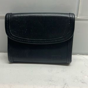 Small Coach black leather wallet